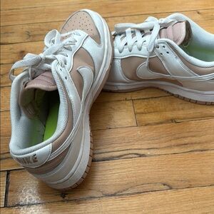 White and Pink Sneakers